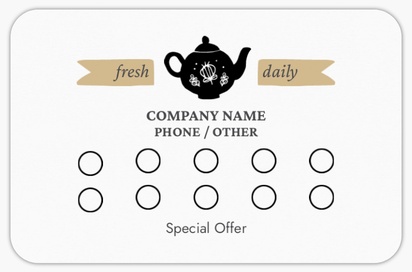 Design Preview for Design Gallery: Coffee Shops Rounded Corner Business Cards, Rounded Standard (85 x 55 mm)