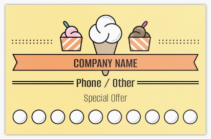 Design Preview for Design Gallery: Ice Cream & Food Trucks Ultra-Thick Business Cards, Standard (85 x 55 mm)