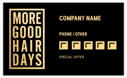Design Preview for Design Gallery: Hair Salons Loyalty Cards, Standard (91 x 55 mm)
