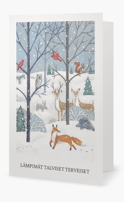 Mallin esikatselu Mallivalikoima: Joulukortit, 18.2 x 11.7 cm  Taitettu