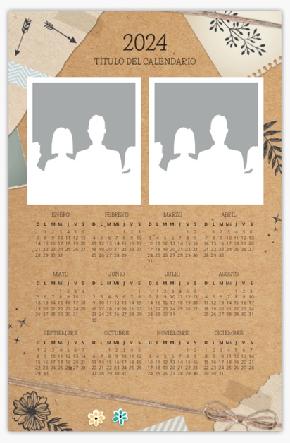 Un foto rústico diseño marrón blanco para Empresas con 2 imágenes
