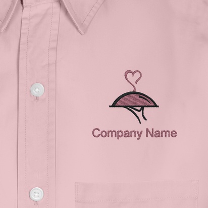 Design Preview for Design Gallery: Food & Beverage Men's Embroidered Dress Shirts, Men's Pink