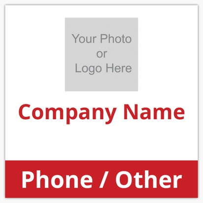 Design Preview for Business Services Car Window Decals Templates, 8" x 8" Opaque