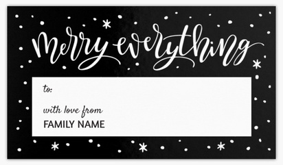 A typography merry everything black white design for Christmas