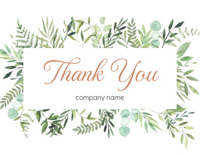 Design Preview for Templates for Florals & Greenery Compliment Cards , Folded 10.7 x 13.9 cm