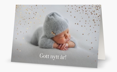 Förhandsgranskning av design för Designgalleri: Nyfödd Egna julkort 2023, 18.2 x 11.7 cm  Vikt