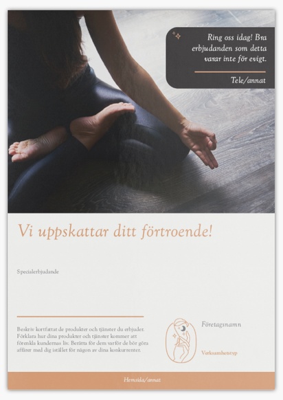 Förhandsgranskning av design för Designgalleri: Idrott & hälsa Flyers och broschyrer,  Ingen falsning A5 (148 x 210 mm)