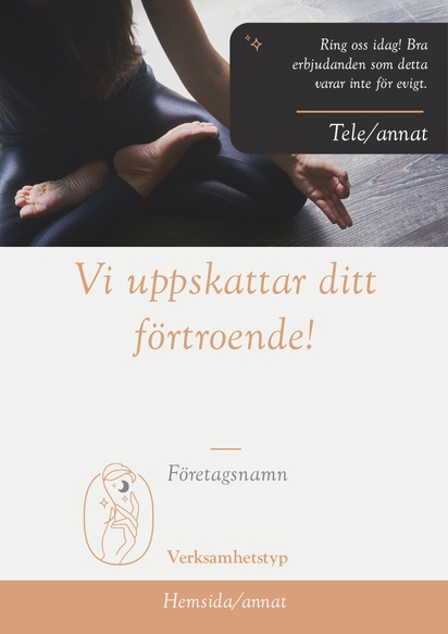 Förhandsgranskning av design för Designgalleri: Massage & friskvård A-ställ