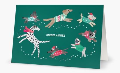 Aperçu du graphisme pour Galerie de modèles : carte de vœux pour animaux, 18.2 x 11.7 cm  Pliées
