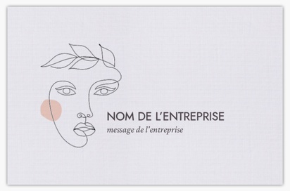 Aperçu du graphisme pour Galerie de modèles : cartes de visite lin pour cosmétiques et parfums