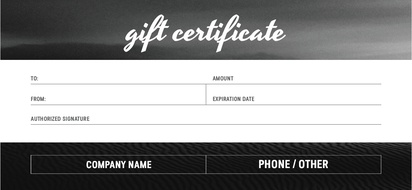 Design Preview for Templates for Marketing & Communications Gift Certificates 
