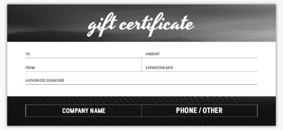 Design Preview for Design Gallery: Marketing & Communications Custom Gift Certificates
