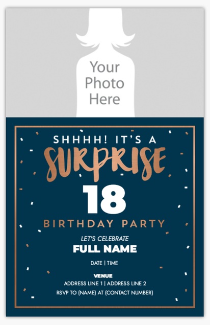 Design Preview for Birthday Invitation Designs and Templates, 15.2 x 22.9 cm