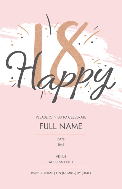Design Preview for Custom Invitations: Designs, Examples and Ideas, Flat 13.9 x 21.6 cm