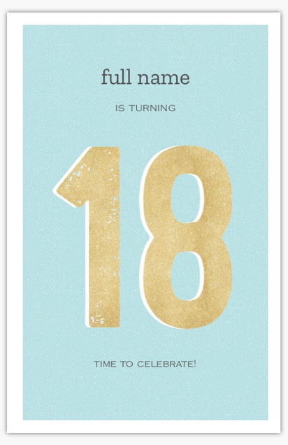 Design Preview for Design Gallery: Birthday Birthday Invitations, 12.7 x 17.8 cm