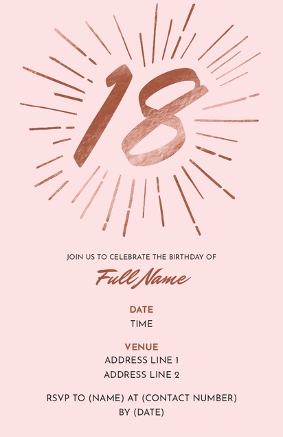A 16. urodzin 1õ aniversário white pink design for Milestone Birthday