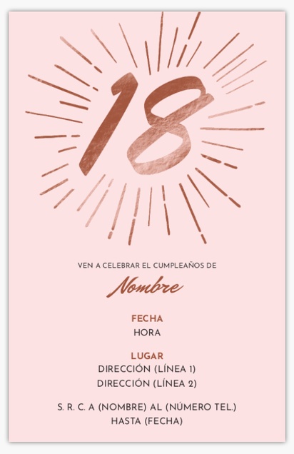 Un 16. urodzin 1r.l aniversario diseño blanco rosa para Cumpleaños de adultos