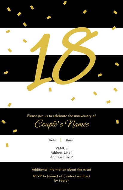 Design Preview for Custom Invitations: Designs, Examples and Ideas, Flat 13.9 x 21.6 cm