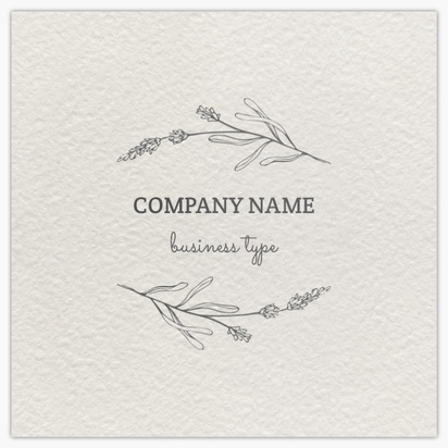 Design Preview for Florals & Greenery Standard Business Cards Templates, Square (2.5" x 2.5")