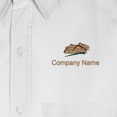 Design Preview for Design Gallery: Agriculture & Farming Men's Embroidered Dress Shirts, Men's White