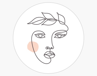 A skincare line drawing gray cream design for Modern & Simple