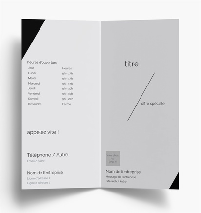 Aperçu du graphisme pour Galerie de modèles : Dépliants et plaquettes pour Moderne & Simple, Deux volets DL (99 x 210 mm)