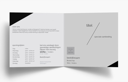 Voorvertoning ontwerp voor Ontwerpgalerij: Folders, Tweeluik Vierkant (210 x 210 mm)
