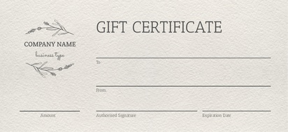 Design Preview for Gift Certificate Templates