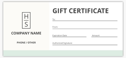 Design Preview for Design Gallery: Marketing & Communications Custom Gift Certificates