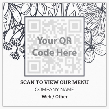 A qr menu photo white gray design for QR Code
