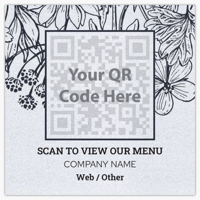 A qr menu photo white black design for QR Code
