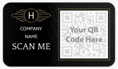 A flag online menu black brown design for QR Code