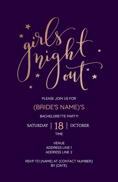 A girls night out girly black gray design for Events