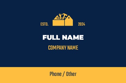 Design Preview for Design Gallery: Handyman Natural Uncoated Business Cards