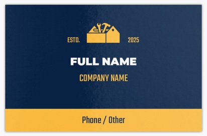 Design Preview for Design Gallery: Carpentry & Woodworking Metallic Business Cards