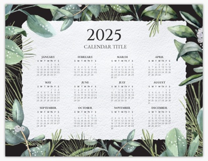A floral poster calendar gray design for Business