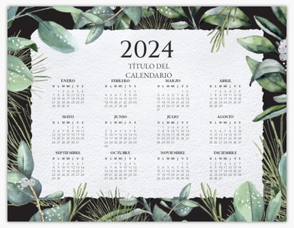 Un floral calendario de pósteres diseño gris para Empresas
