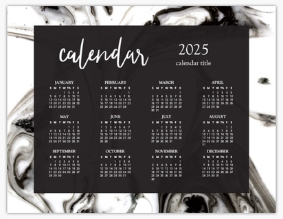 A typographical calendar gray white design for Events