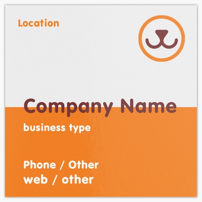 Design Preview for  Glossy Business Cards Templates, Square (2.5" x 2.5")