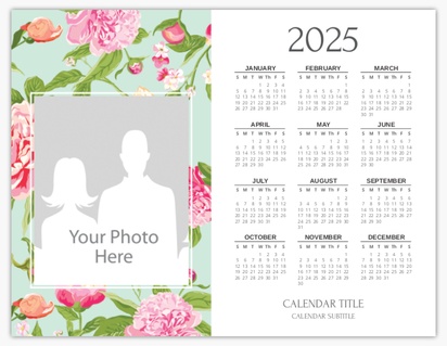 Design Preview for  Magnetic Calendars Templates, Horizontal