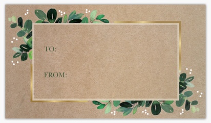 A rustic holiday greenery on kraft brown design for Elegant