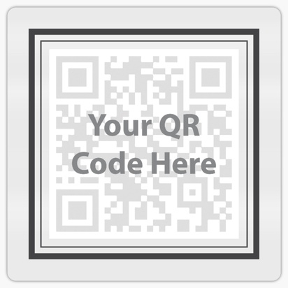 Design Preview for QR Code Stickers (Reusable), 4" x 4" Rounded Square Horizontal