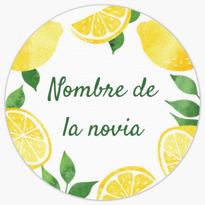Un limones y vegetación limones diseño blanco amarillo para Bridal Shower