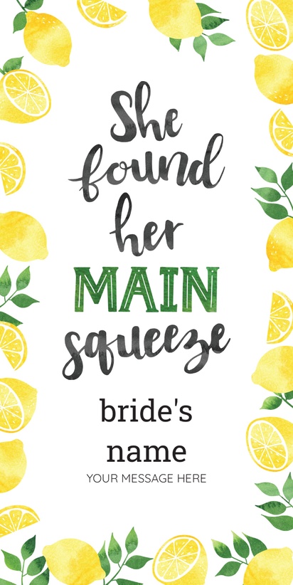 A she found her main squeeze lemons white cream design for Bachelorette Party