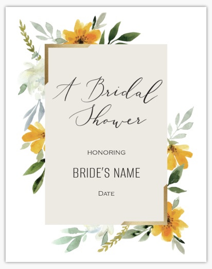 A bridal shower generation z yellow white brown design for Bridal Shower