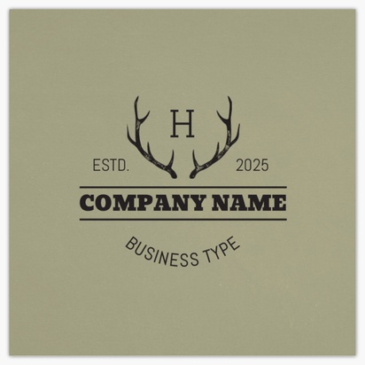 Design Preview for Design Gallery: Hunting & Fishing Square Business Cards