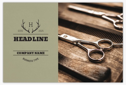 A masculine branding comb brown gray design