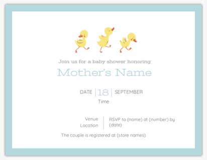 A baby duck birth announcement ducks white design for Theme
