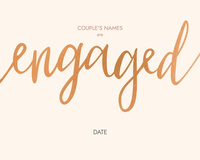 A engagement party they're engaged white orange design for Elegant