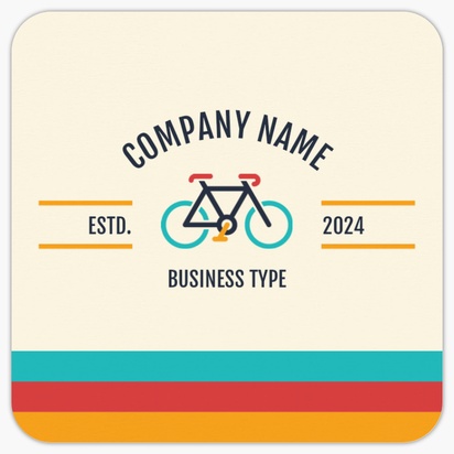 Design Preview for Design Gallery: Bicycle Shops Rounded Corner Business Cards, Rounded Square (65 x 65 mm)